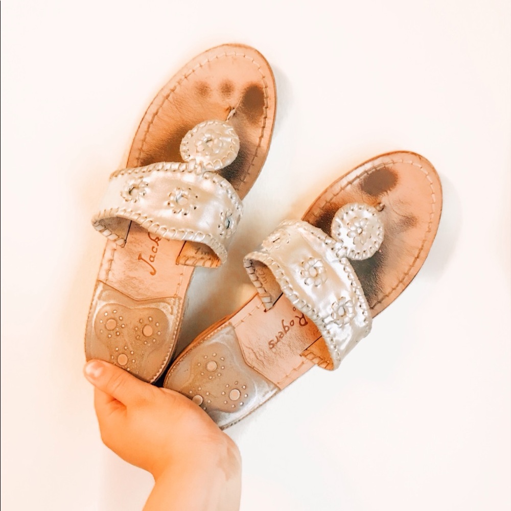 Silver Jack Rogers Sandals